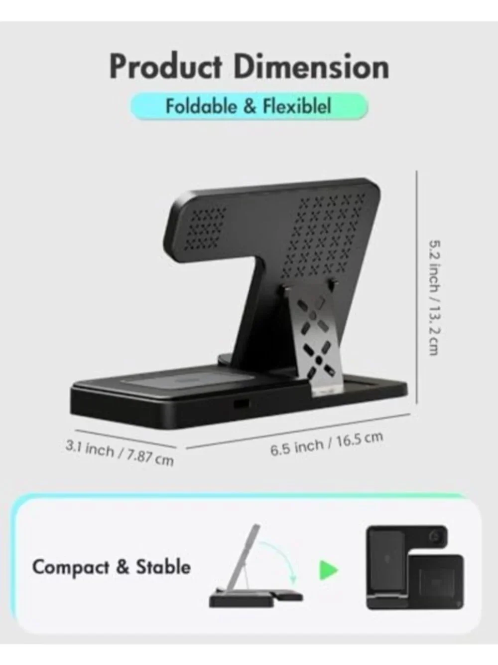 Wireless Charger iPhone Charging Station: 3 in 1 Charger Stand Multiple Devices